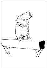 coloring page gymnastics